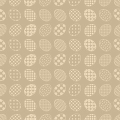 Seamless decorative pattern with Easter eggs holiday wallpaper festive background art decor design for textile, paper 