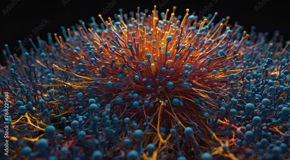 Poster generate an 8k image depicting the mesmerizing interplay of atoms and molecules at the nanoscale. sh