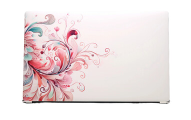 Inspired Mandala Laptop Skin Isolated On Transparent Background PNG.
