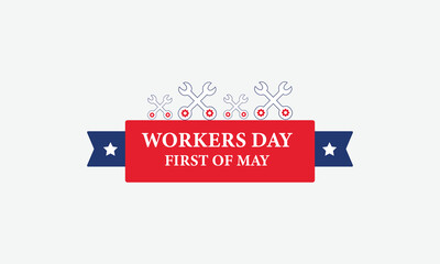 Workers Day logo, Happy labour day logo Usa