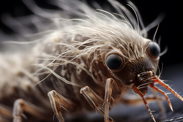 Louse, insect of the Phthiraptera family - obrazy, fototapety, plakaty