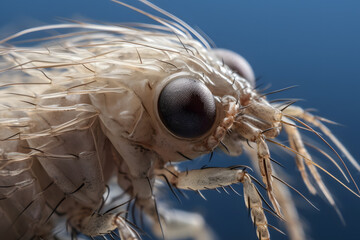 Louse close up, insect of the Phthiraptera family - obrazy, fototapety, plakaty