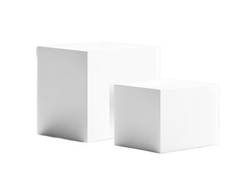 Object single white isolated podium 3d
 background white stone minimalistic shape Empty cube geometry placement splay abstract Product poduim stone advertising geometry block room object pedestal