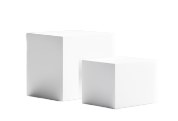 Object single white isolated podium 3d
 background white stone minimalistic shape Empty cube geometry placement splay abstract Product poduim stone advertising geometry block room object pedestal