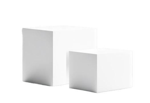 Object single white isolated podium 3d
 background white stone minimalistic shape Empty cube geometry placement splay abstract Product poduim stone advertising geometry block room object pedestal