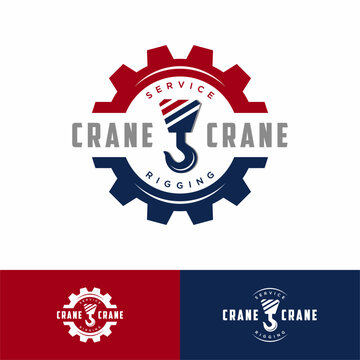Crane industry logo design vector template