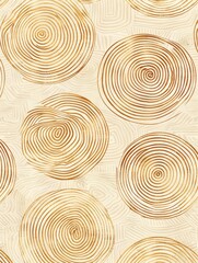 Fototapeta na wymiar Abstract brown and white background with overlapping circles of various sizes creating a visually dynamic pattern