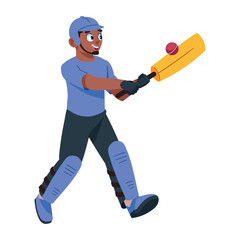 cricket man with bat and ball - 768228299