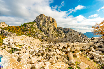 Termessos ancient city the amphitheatre. Termessos is one of Antalya -Turkey's most outstanding...