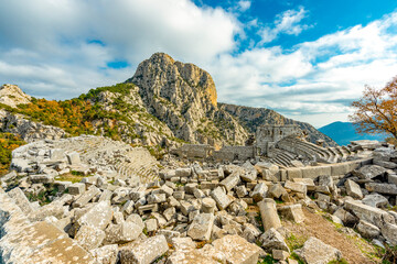 Termessos ancient city the amphitheatre. Termessos is one of Antalya -Turkey's most outstanding...