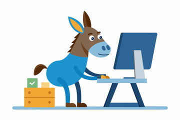 a donkey using computer vector illustration