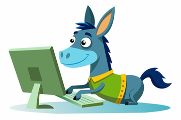 a donkey using computer vector illustration