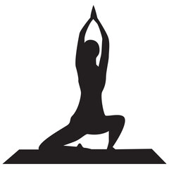 Fototapeta premium Yoga Silhouette Set