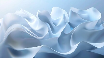 Obraz premium Blue fabric wavy abstract background