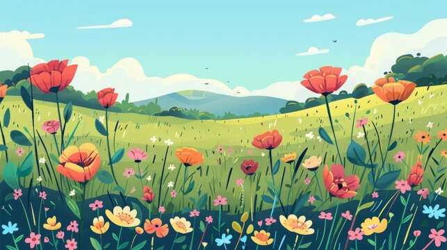 flower field.