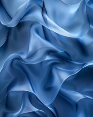 Obraz premium Blue fabric wavy abstract background