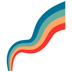 Retro Rainbow Element