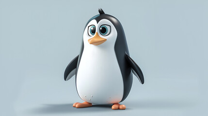 Cute Cartoon Penguin Quirky Personality Ready
