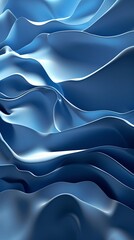 Blue fabric wavy abstract background