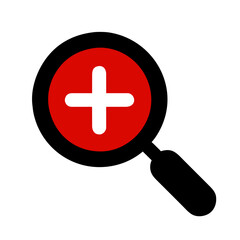 Fototapeta premium Magnifying glass icon on a Transparent Background