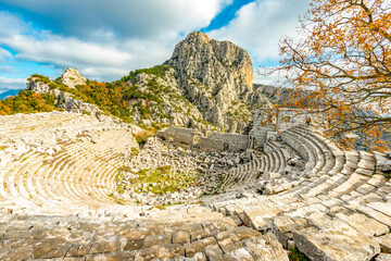 Termessos ancient city the amphitheatre. Termessos is one of Antalya -Turkey's most outstanding...