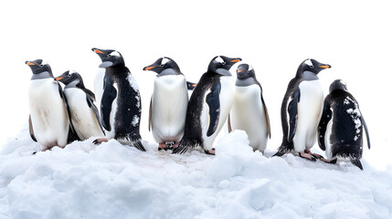 Penguin Colony Amidst Midnight Chill