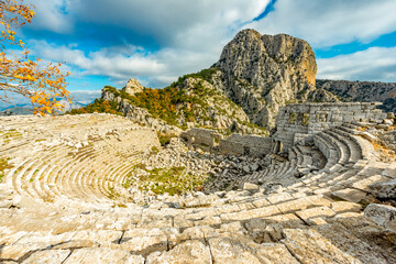 Termessos ancient city the amphitheatre. Termessos is one of Antalya -Turkey's most outstanding...