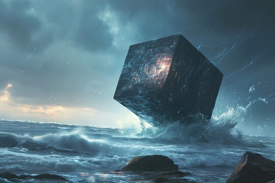 Mystical cuboid with the power to change destiny when tossed,