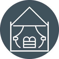 Beach Cabana Line Multi Circle