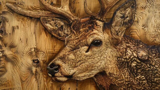 animals, pyrography style, 16:9