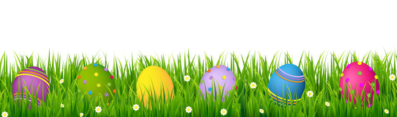 Happy Easter Border And Nature Background