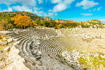 Termessos ancient city the amphitheatre. Termessos is one of Antalya -Turkey's most outstanding...