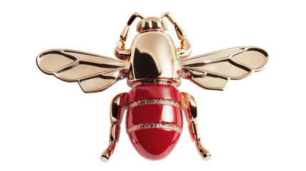 bee shaped accessory on white background
