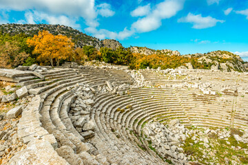 Termessos ancient city the amphitheatre. Termessos is one of Antalya -Turkey's most outstanding...