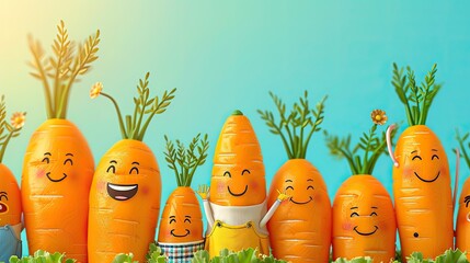 Greeting Card and Banner Design for Social Media or Educational Purpose of National Carrot Day Background