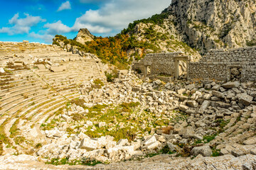 Termessos ancient city the amphitheatre. Termessos is one of Antalya -Turkey's most outstanding...