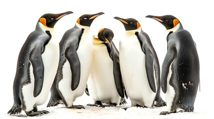 Playful Interaction Between Penguins - obrazy, fototapety, plakaty