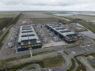 The construction of a large new data center located on the Agriport business park in Middenmeer,...