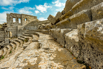 Termessos ancient city the amphitheatre. Termessos is one of Antalya -Turkey's most outstanding...