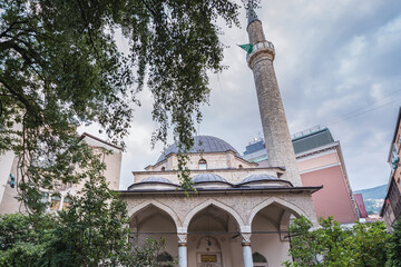 Ferhadija Mosque located in Bascarsija area in Sarajevo, Bosnia and Herzegovina