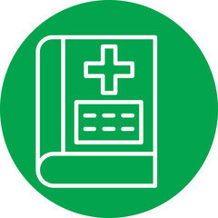 Obraz premium Medical Book Line Multi Circle