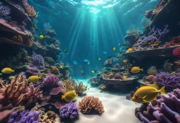 Foto op Canvas coral reef and fishes © Shahzad
