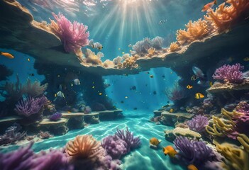 coral reef and fishes