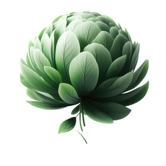 Fototapeta premium Isolated Green Leaf on a Clear PNG Canvas, Generative AI