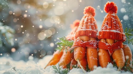 Greeting Card and Banner Design for Social Media or Educational Purpose of National Carrot Day Background