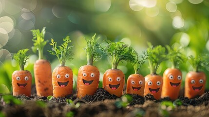 Greeting Card and Banner Design for Social Media or Educational Purpose of National Carrot Day Background