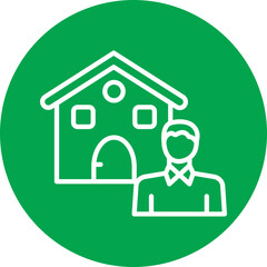 Real Estate Agent Line Multi Circle