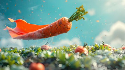 Greeting Card and Banner Design for Social Media or Educational Purpose of National Carrot Day Background