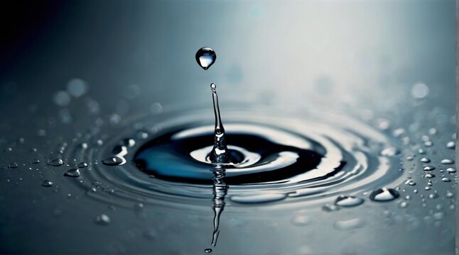 Drop of water close-up. Colorful water drop splash