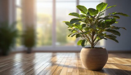 potted plant in a calm room